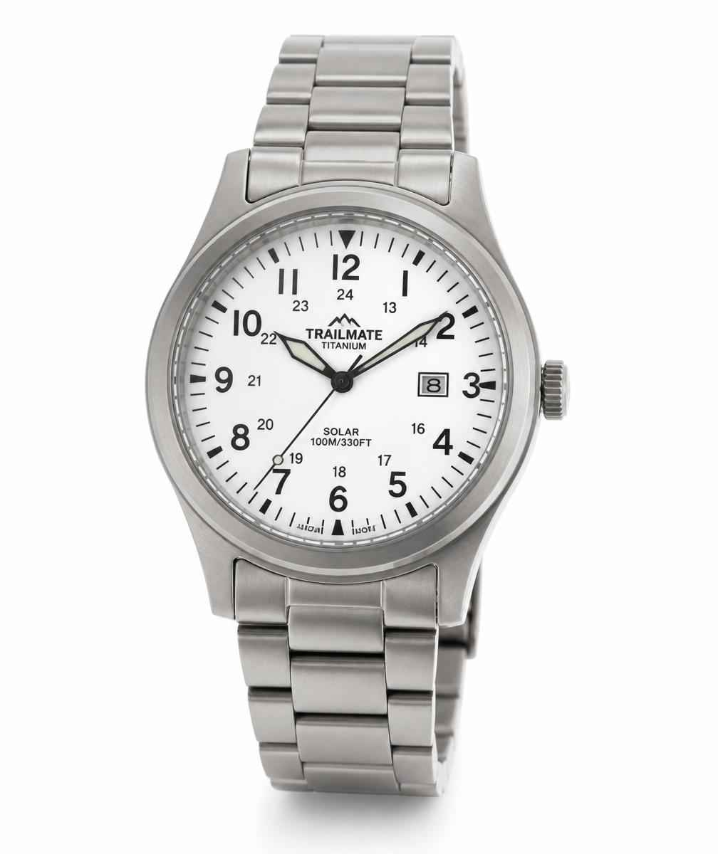 H1 Horizon titanium watch — front view
